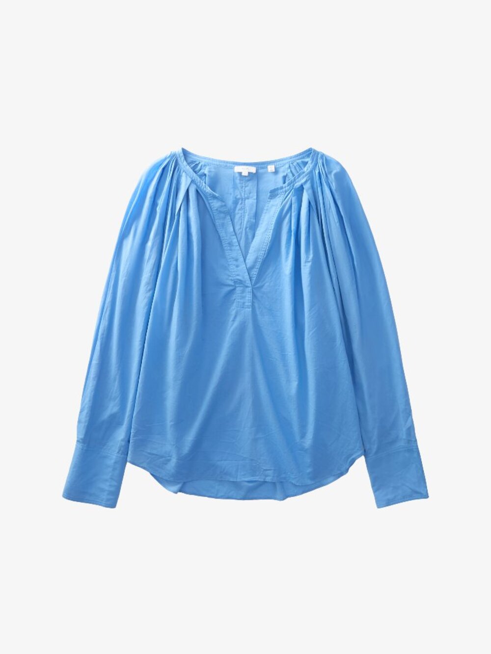 A.L.C. Blue Sea Nomad Pleated Cotton Top/Blouse (Gathered V-Neck Blouse) 🌊✨